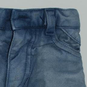 Jeans treated with PERIPRET COV 2 conc. by a dip/extract process, afterwards overdyed with a direct dyeing